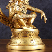 Pure Brass Superfine Ayyappa Swamy Idol - 12" - Budhshiv.com