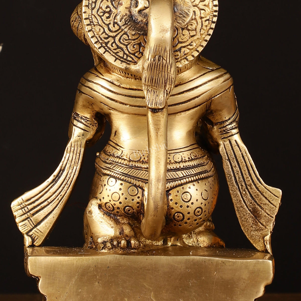 Pure Brass Superfine Blessing Hanuman Idol - 8" Divine Sculpture - Budhshiv.com