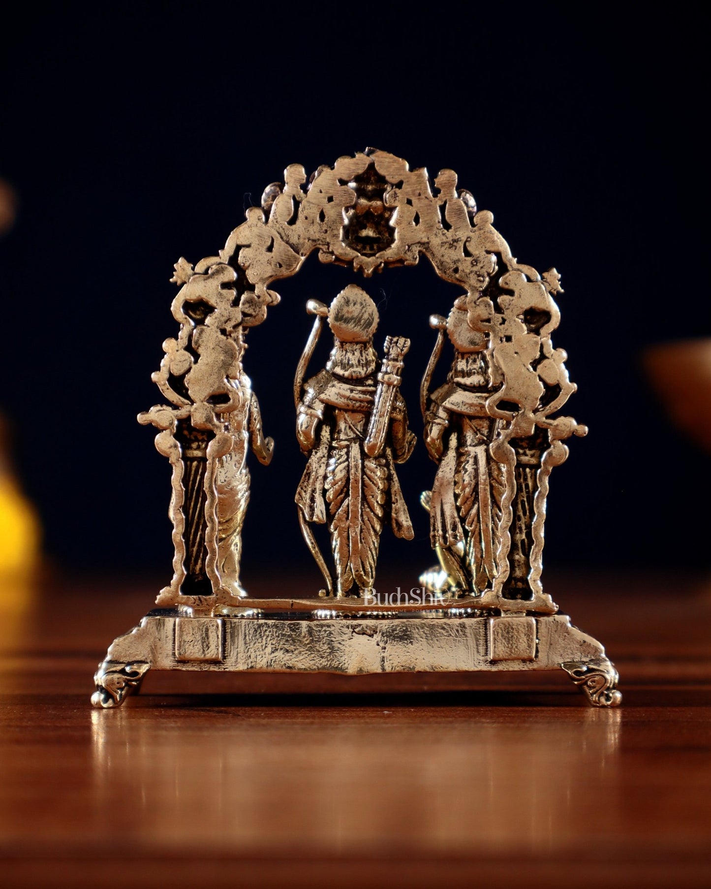Pure Brass Superfine Miniature Ram Darbar Idol – 2.5” - Budhshiv.com