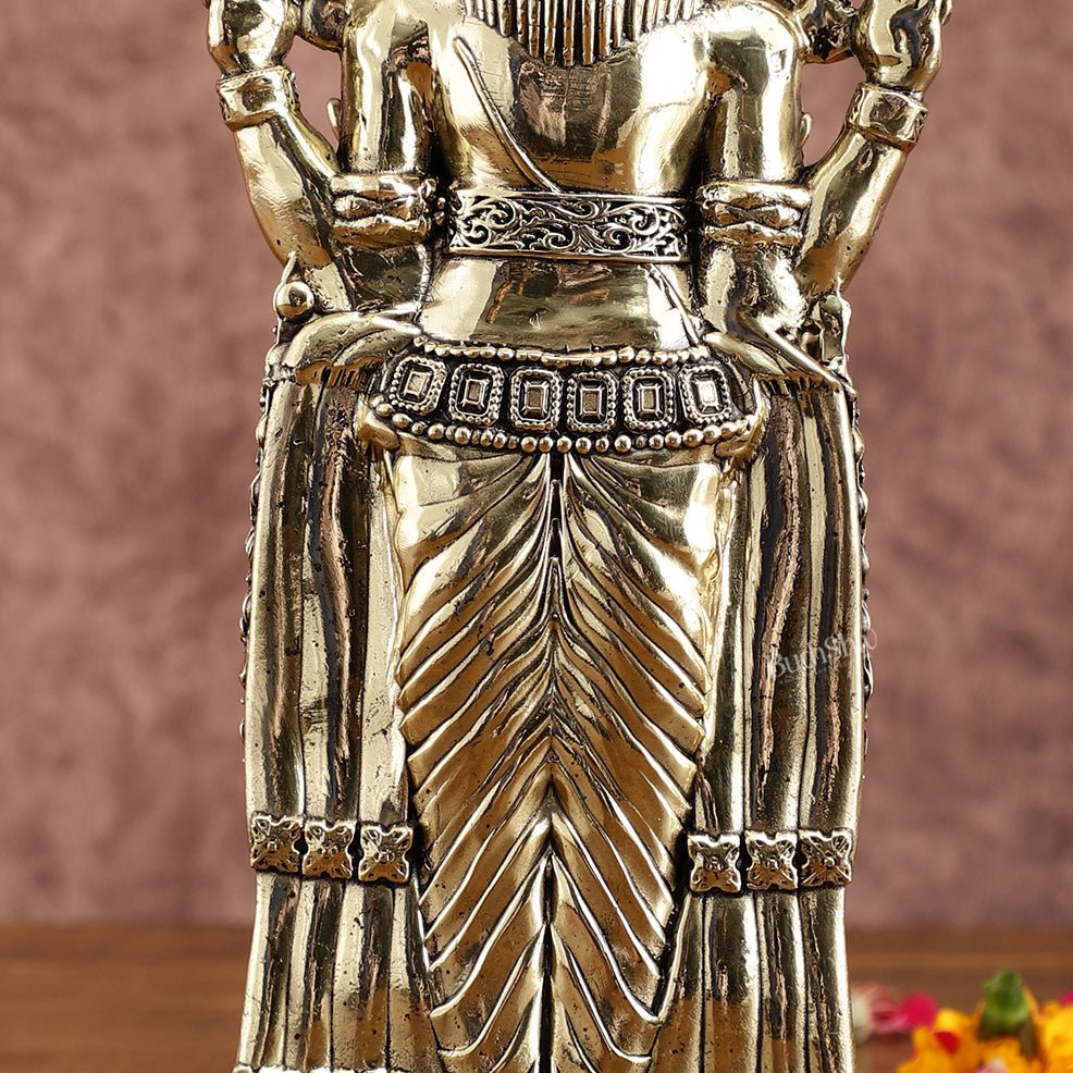 Pure Brass Tirupati Balaji Idol – 12 Inches Tall, Highly Detailed. - Budhshiv.com