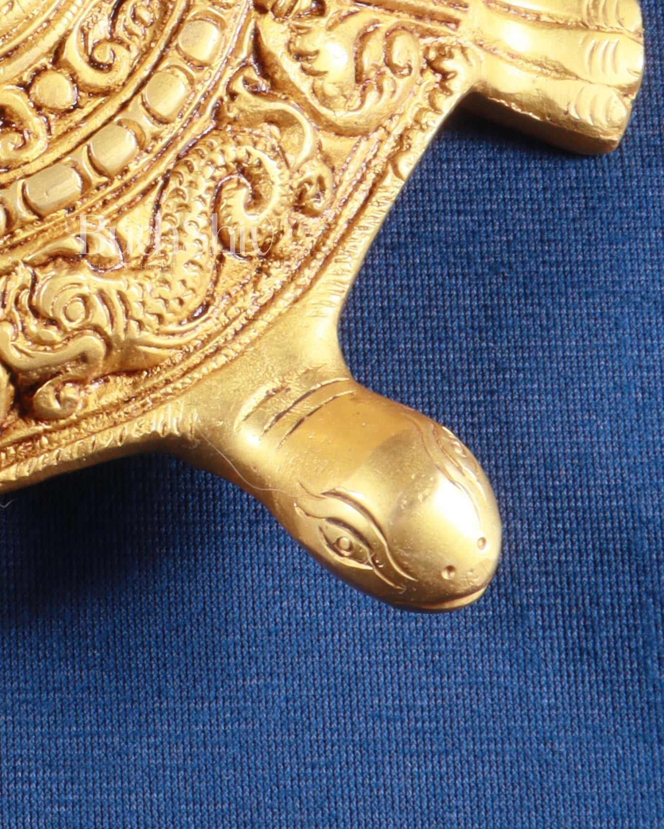 Pure Brass Tortoise with Lord Ganesha Engraving – Vastu Approved, 8 Inch - Budhshiv.com