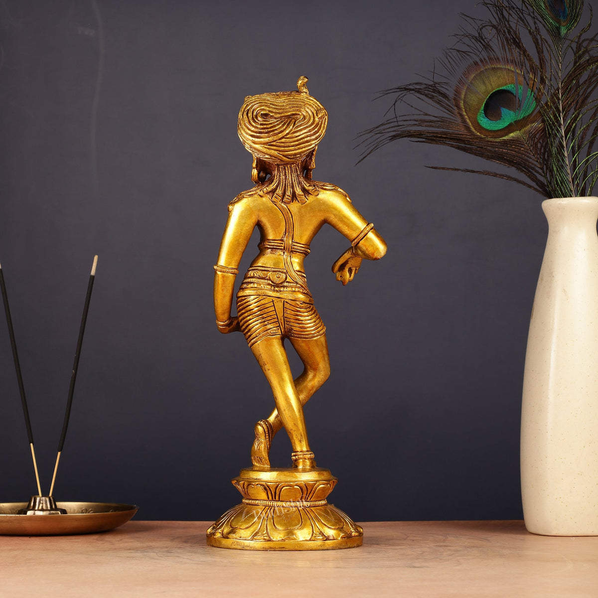 Pure Brass Vrishavahana Lord Shiva Statue 11" - Budhshiv.com
