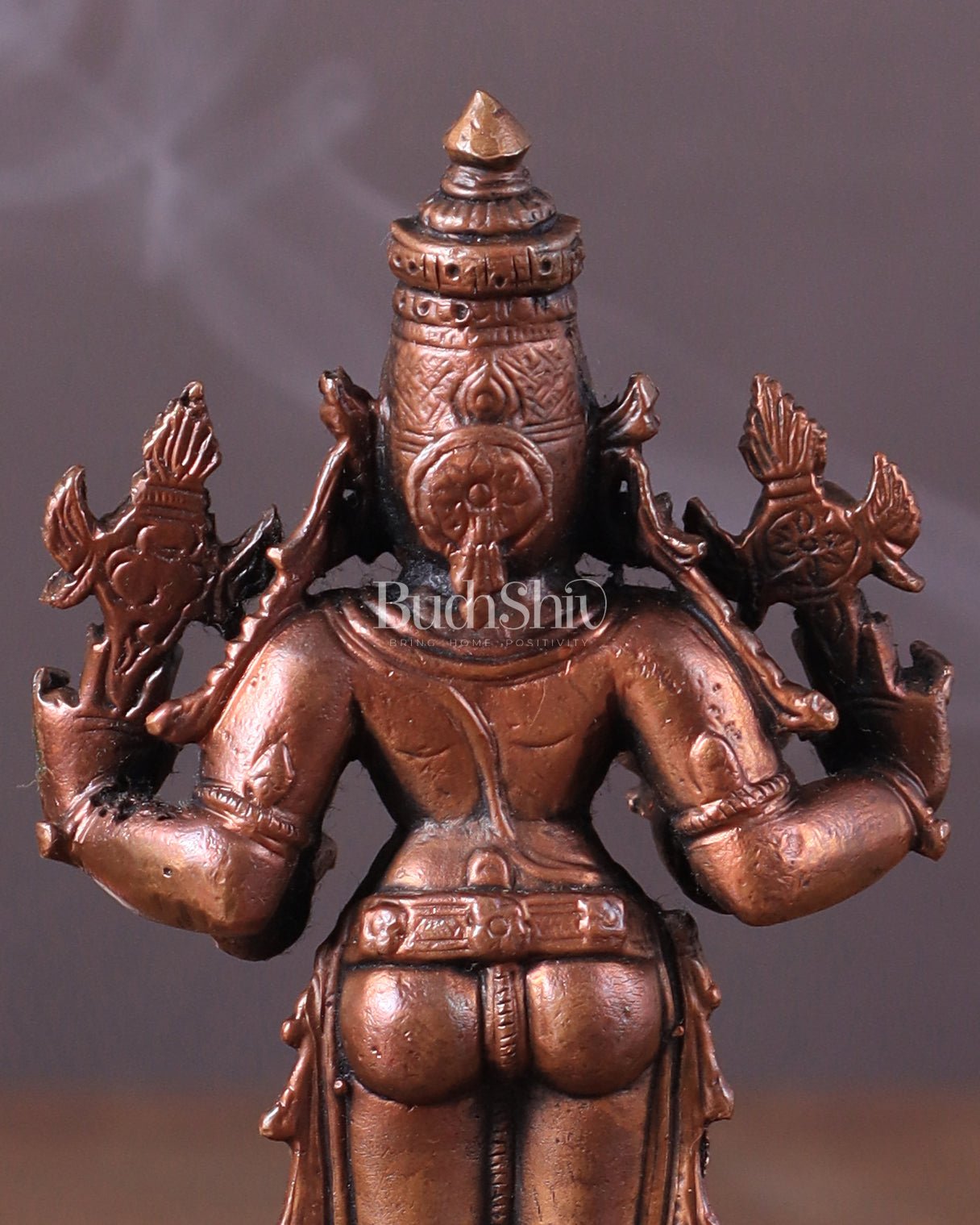 Pure Copper Dhanvantari Idol – 4" - Budhshiv.com
