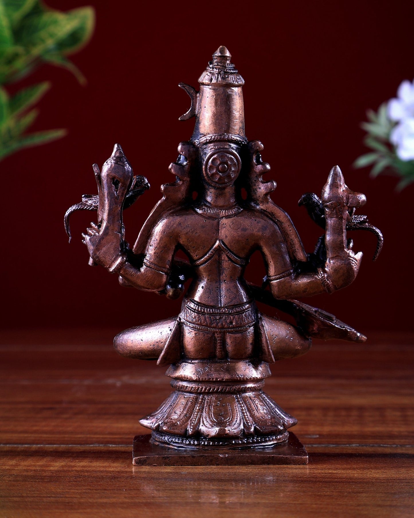 Pure Copper Raja Shyamala Devi (Matangi) Idol 5 inch - Budhshiv.com