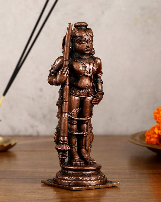 Pure Copper Udupi Krishna Idol | Height 6 inch - Budhshiv.com