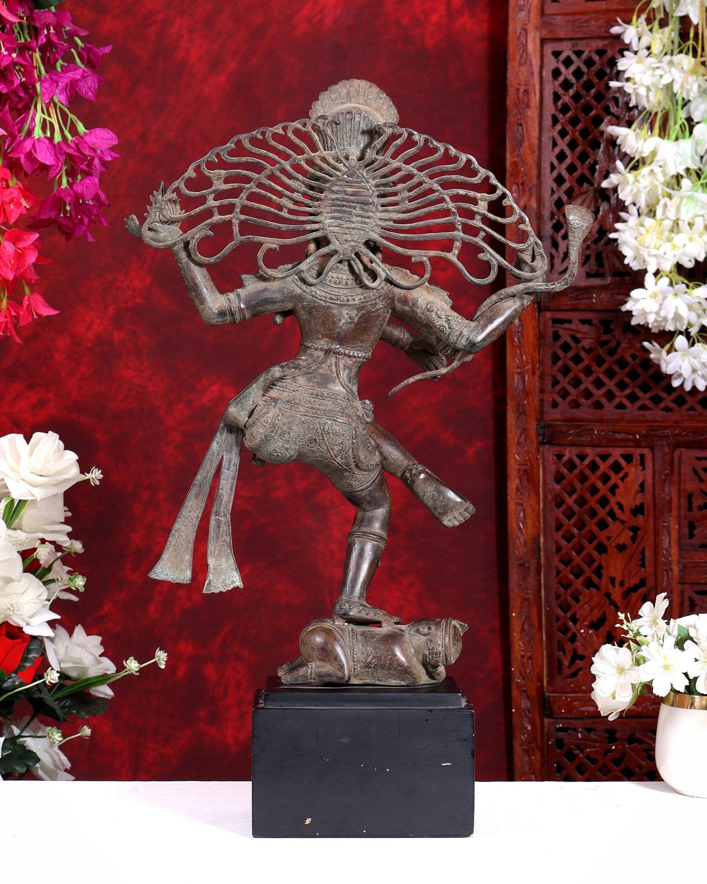 Dancing Shiva as Nataraja – Indonesian Bronze 22" Handcrafted Vintage Sculpture