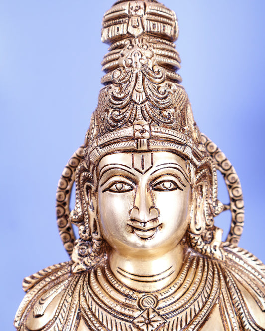 Brass Tirupati Balaji Statue – Finely Handcrafted Lord Venkateswara Sculpture (30 Inches)