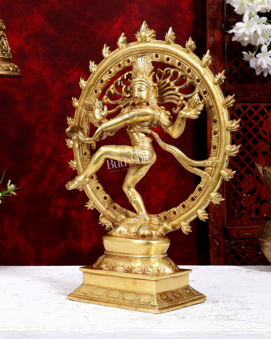 Brass Nataraja Statue netted ring 13 inch