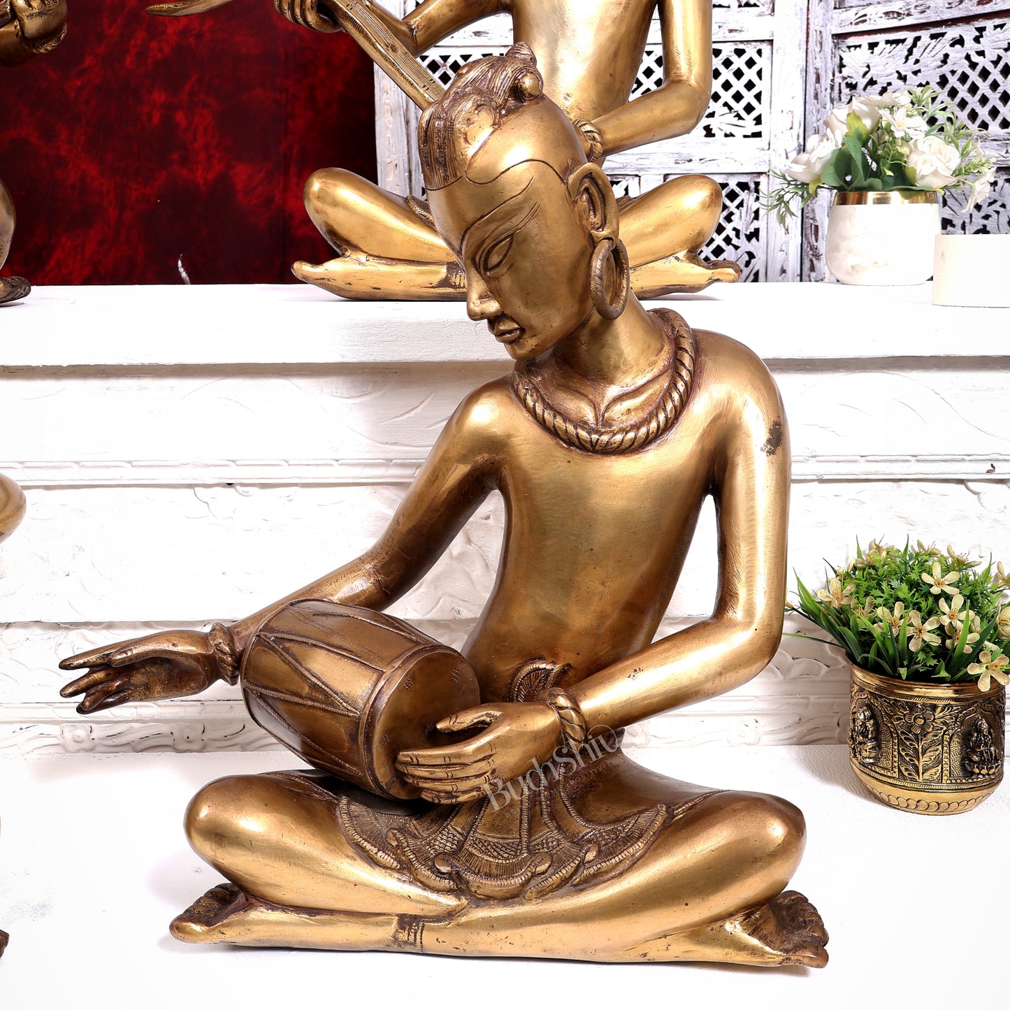 Brass Set of 4 Tansen Musicians – 18 Inch