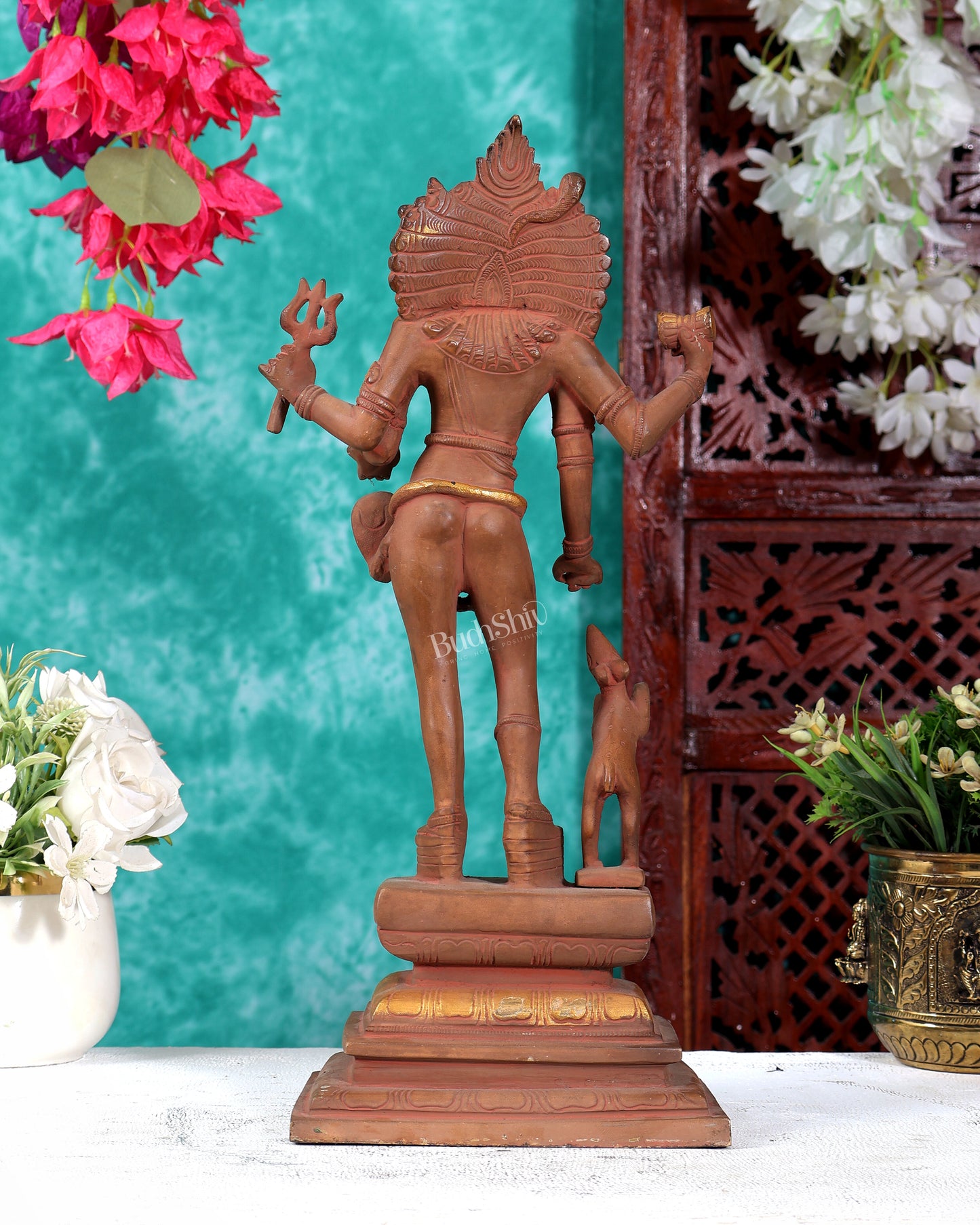 Bhikshasthana Shiva Kaal Bhairava Brass Statue | Height: 14.5 inch Earthy finish
