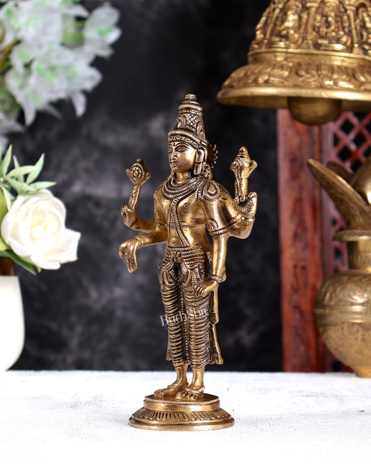 Brass Lord Vishnu Lord Venkateswara Idol – Handcrafted Divine Murti for Daily Abhishek 5 inch