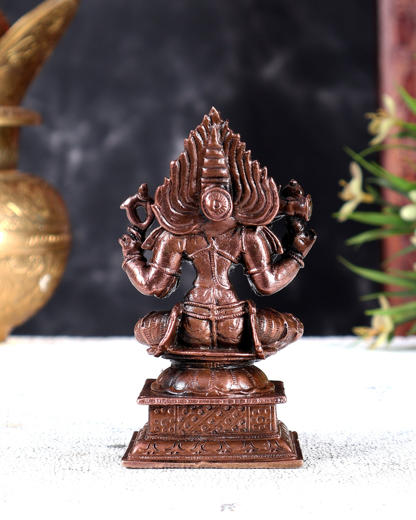 Pure Copper Pratyangira Devi Solid Idol for Daily Pooja