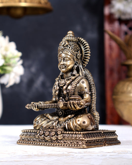 Brass Superfine Annapurna Devi Idol | Pure Brass Goddess of Nourishment 4 inch