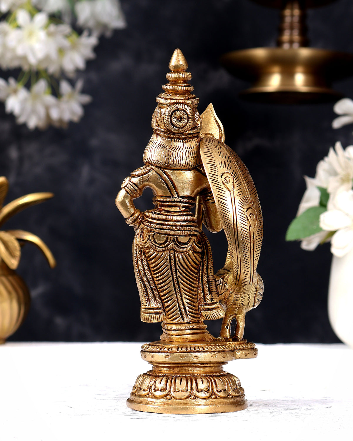 Superfine Pure Brass Balamurugan Idol - 6 inch