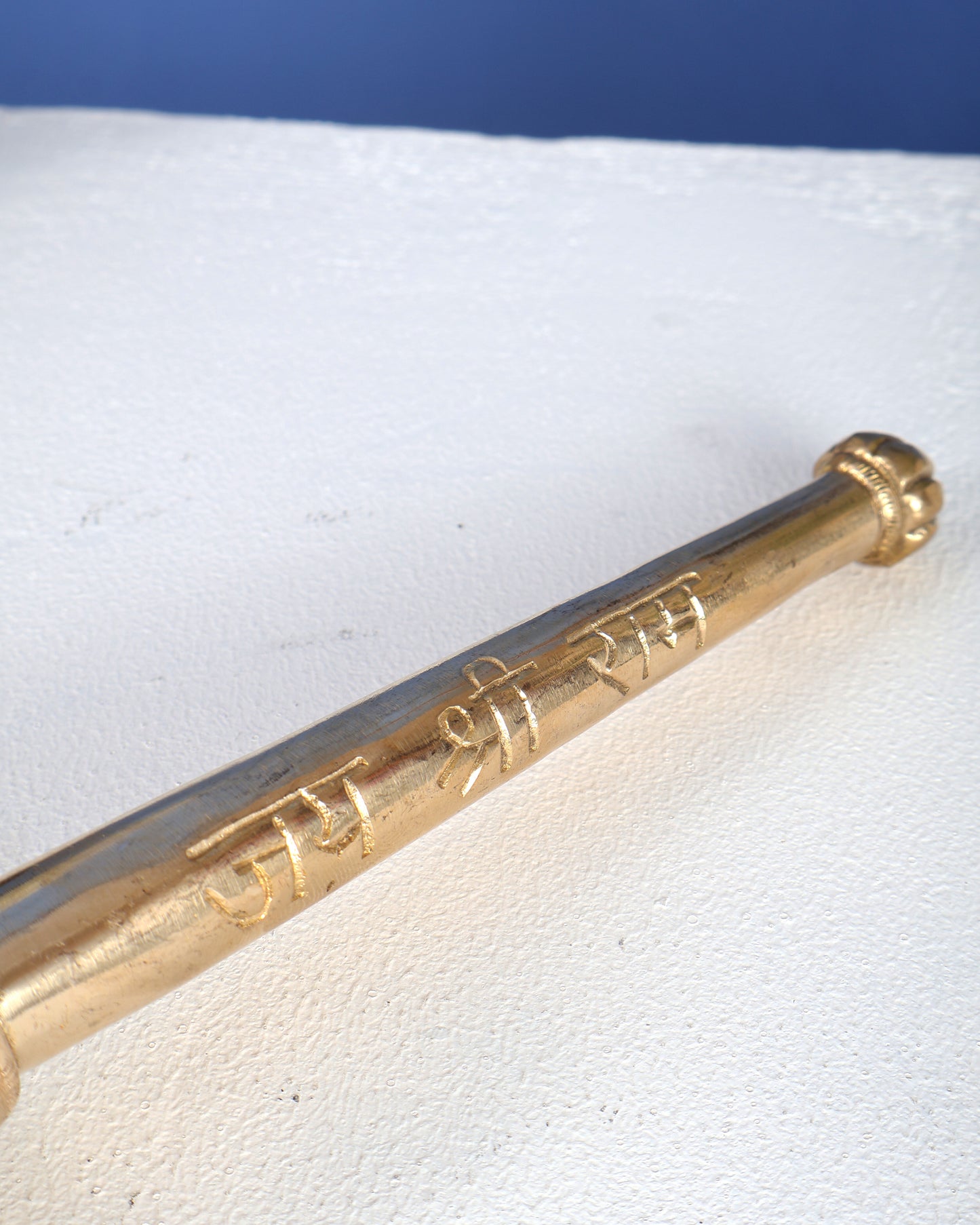 Brass Solid Hanuman Gada – Sacred Mace of Strength & Protection (8 Inches)