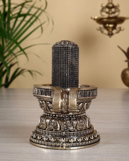 Superfine Brass 1008 Carved Shiv Ling on Maha Shivling | Sacred Hindu Idol - Budhshiv.com