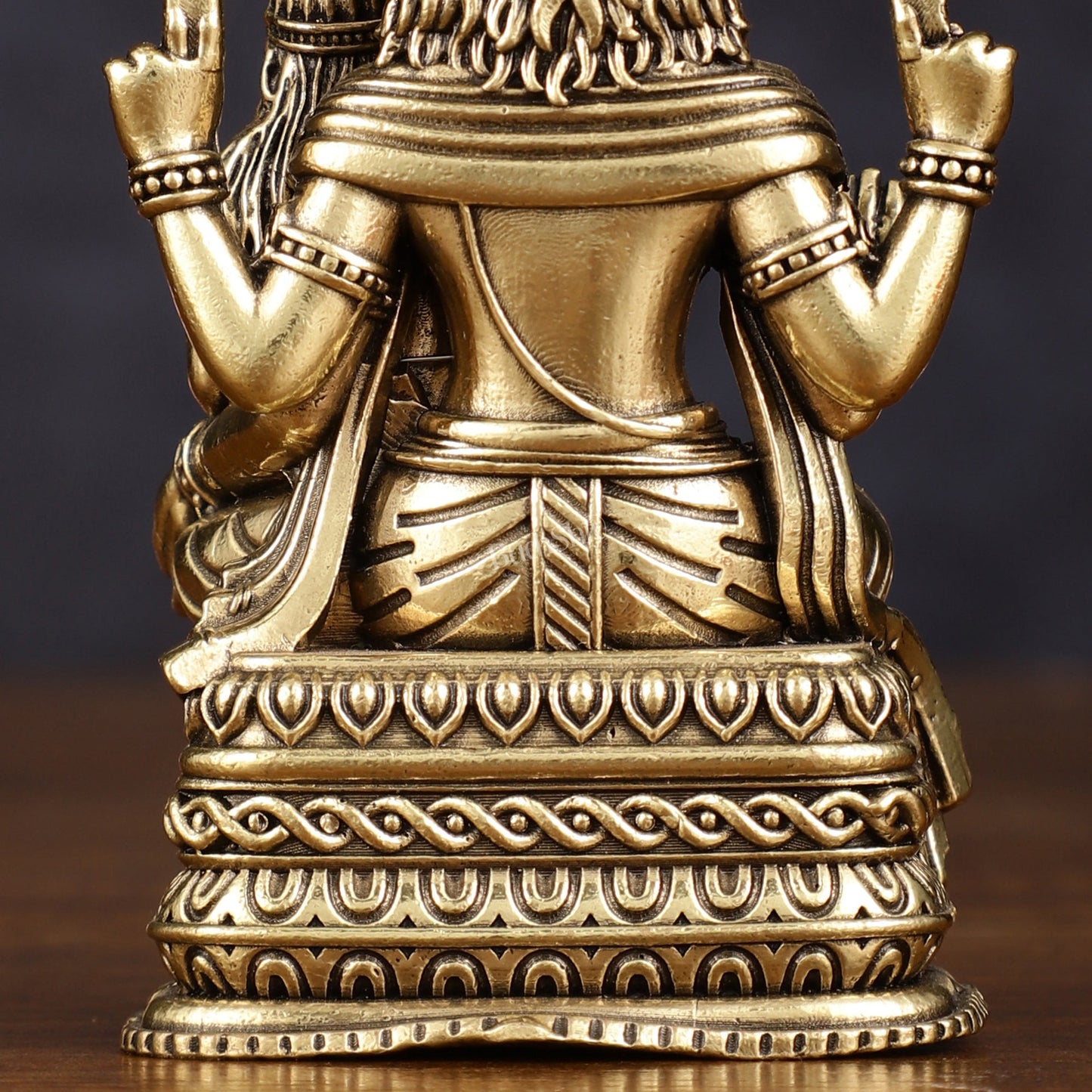 Superfine Brass Narsimha Lakshmi Statue | 4" Tall | - Budhshiv.com