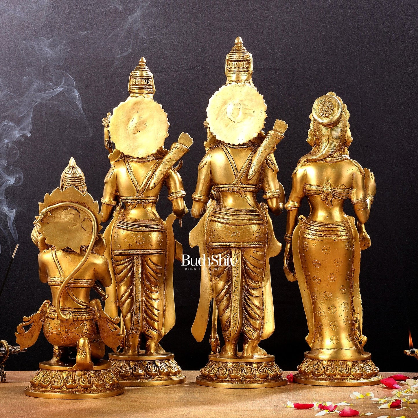 Superfine Brass Rama Darbar Idols Set - 20" - Budhshiv.com