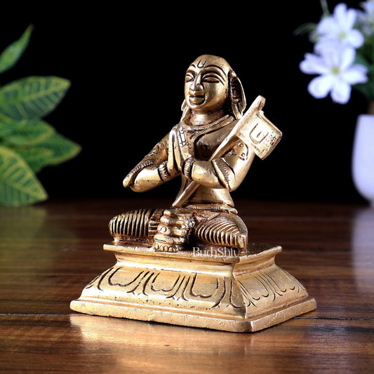 Superfine Brass Ramanujan acharya Idol | Height 4 inch - Budhshiv.com