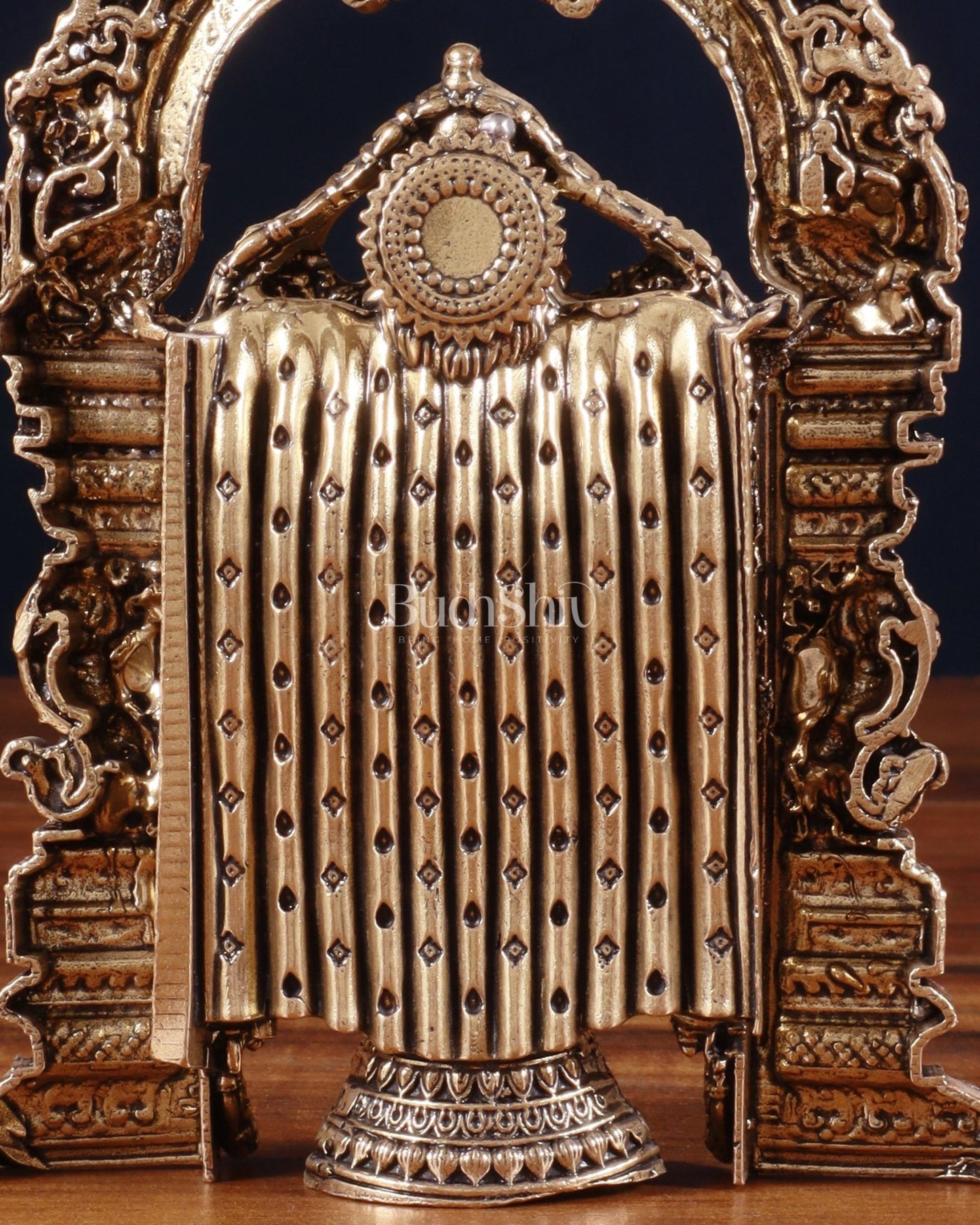 Superfine Brass Tirupati Balaji Statue - 6" - Budhshiv.com