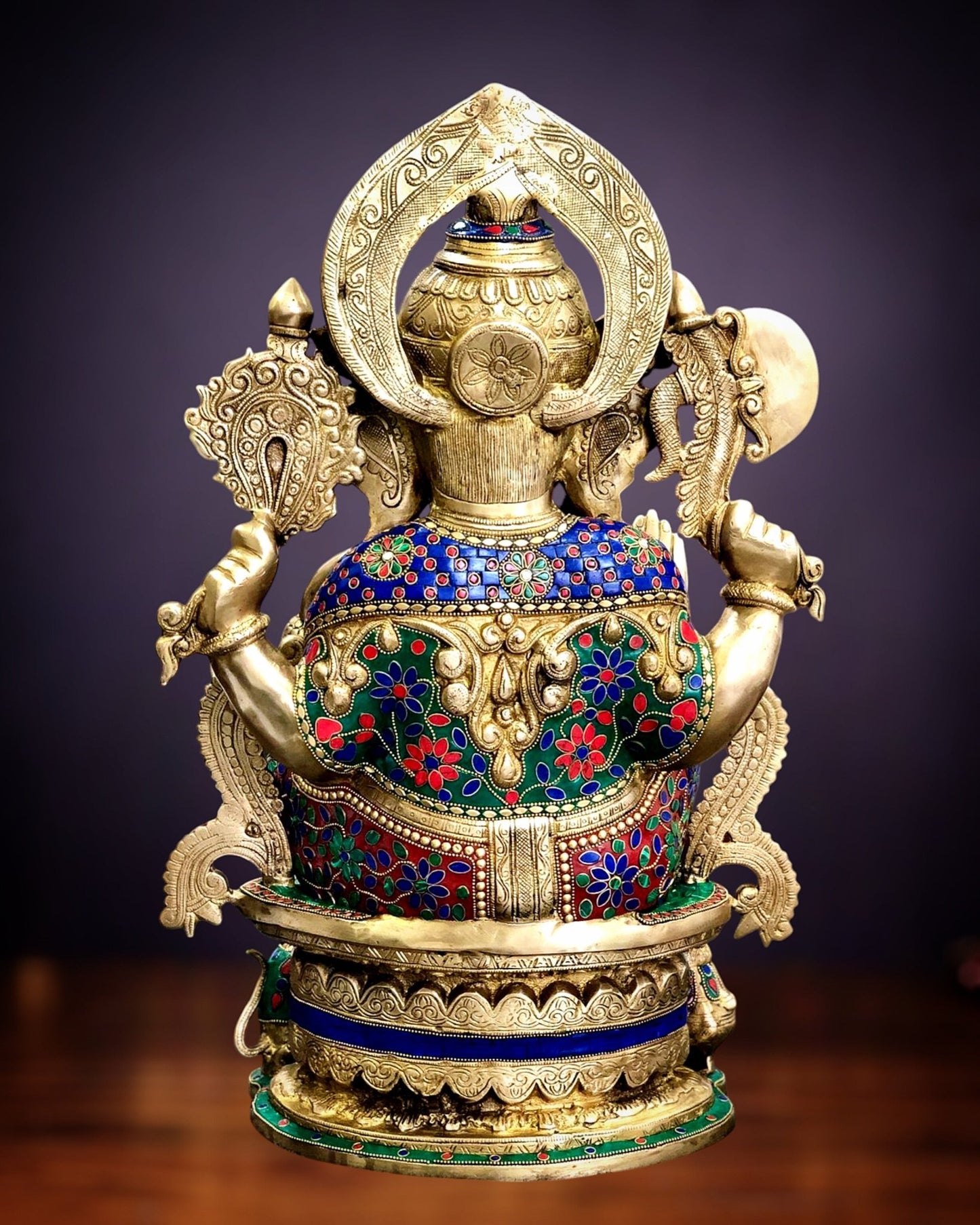 Superfine Handcrafted Brass Ganesha Statue 23 inch - Budhshiv.com