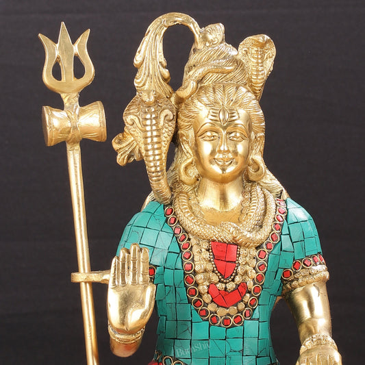 The Mesmerizing Lord Shiva Brass Statue – 10.5 Inches Tall - Budhshiv.com