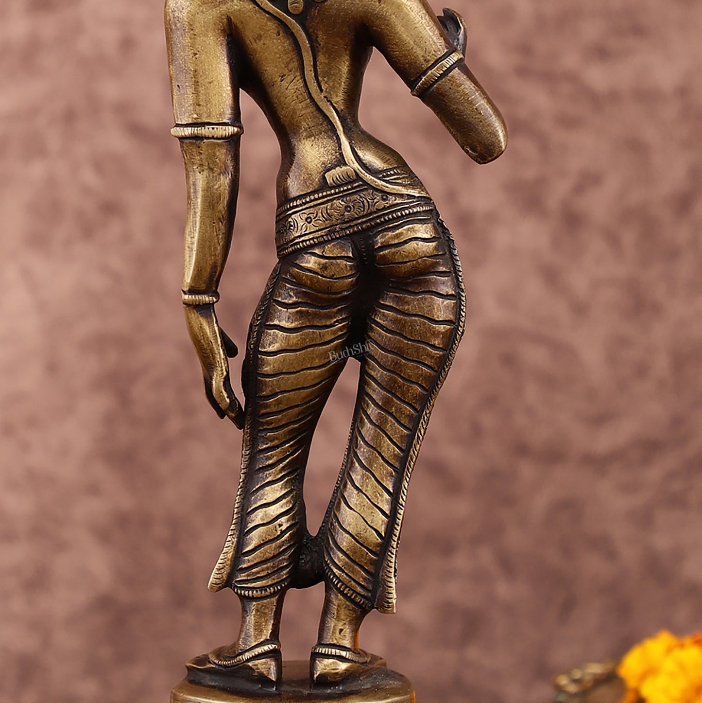 Traditional Brass Devi Parvati Uma Idol | 10 Inches | Vintage Touch - Budhshiv.com