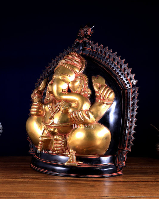 Unique Brass Large Lord Ganesha Full body Wall Hanging - Budhshiv.com