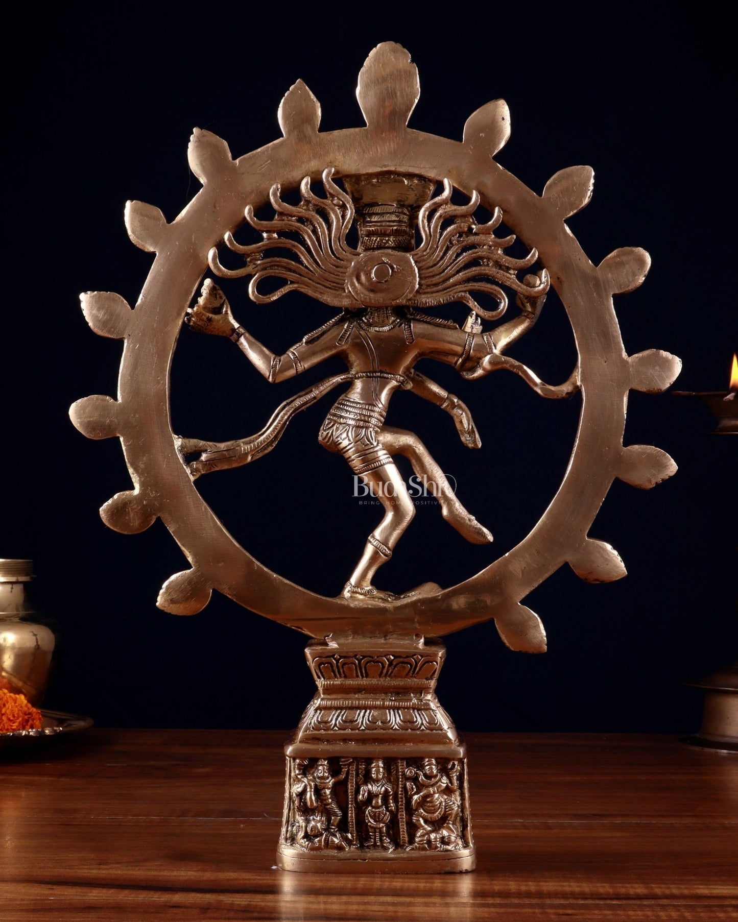 Unique Brass Nataraja Statue – 14.5” - Budhshiv.com