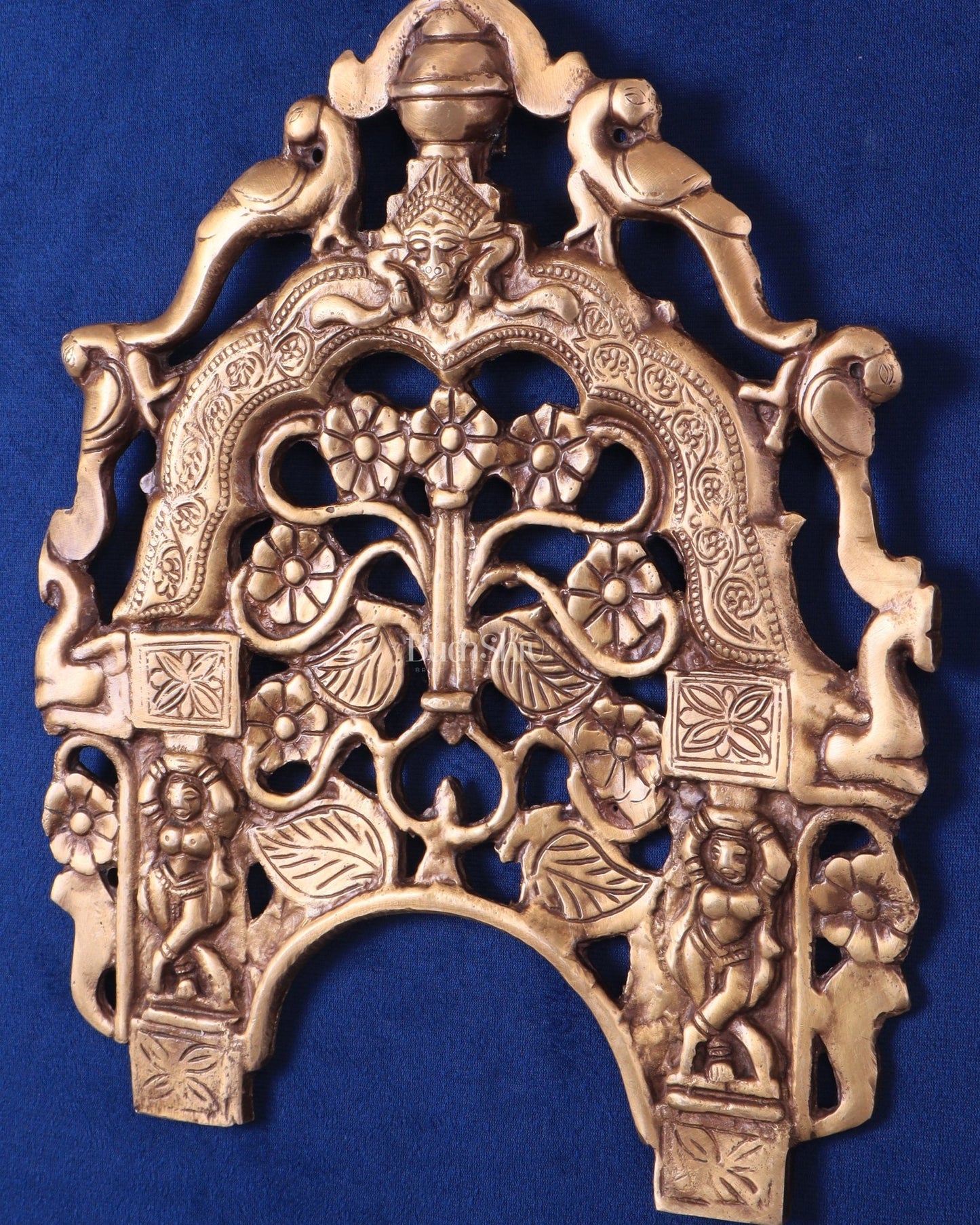 Unique Brass Prabhavali Wall Hanging – Intricate Design for Elegant Décor 12" - Budhshiv.com