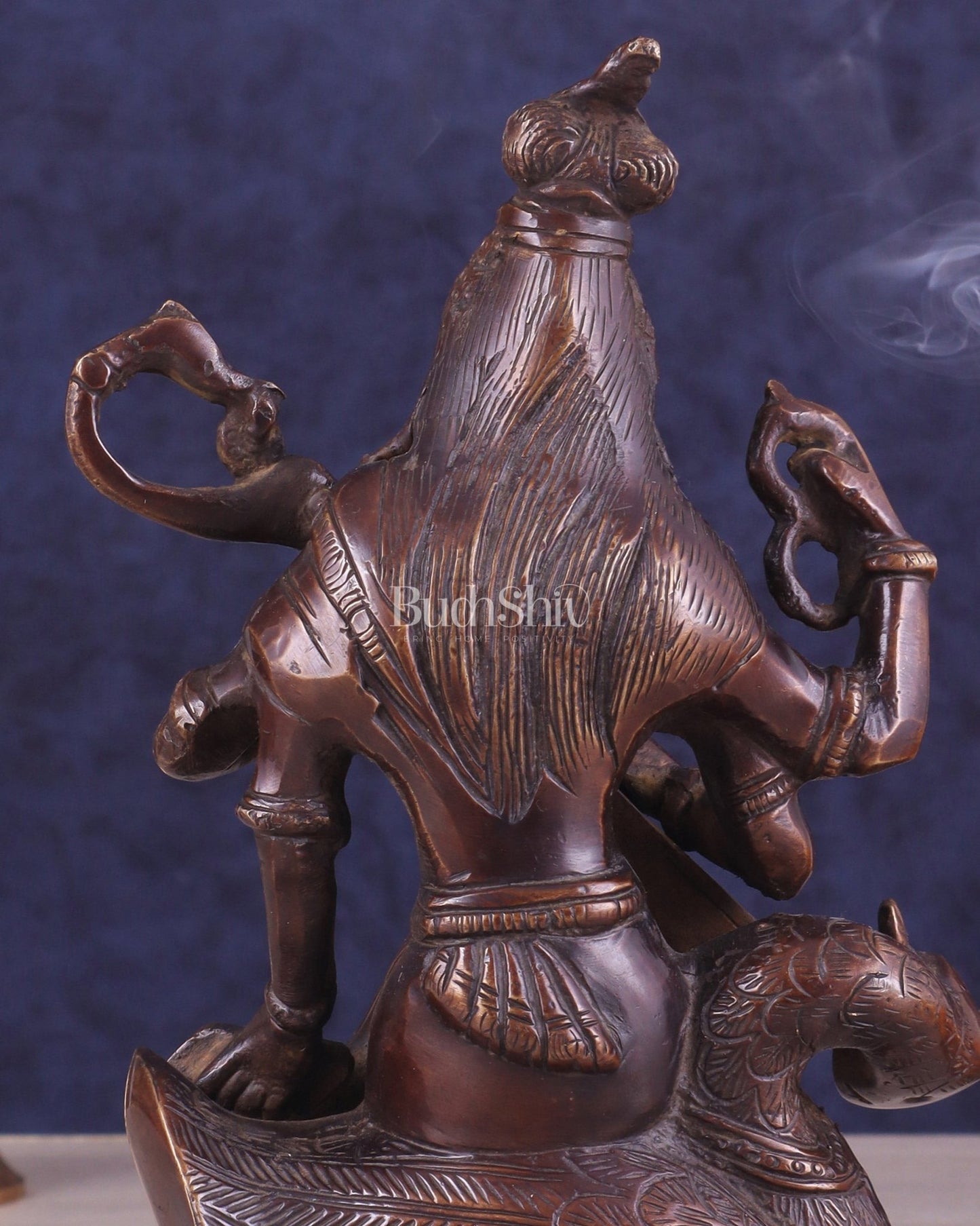 Vintage Brass Nepalese Goddess Saraswati Idol | Exquisite Craftsmanship - Budhshiv.com
