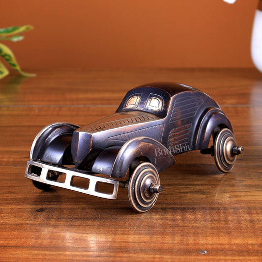 Vintage Brass Sports Car Showpiece – Classic Collectible Décor Artefact - Budhshiv.com