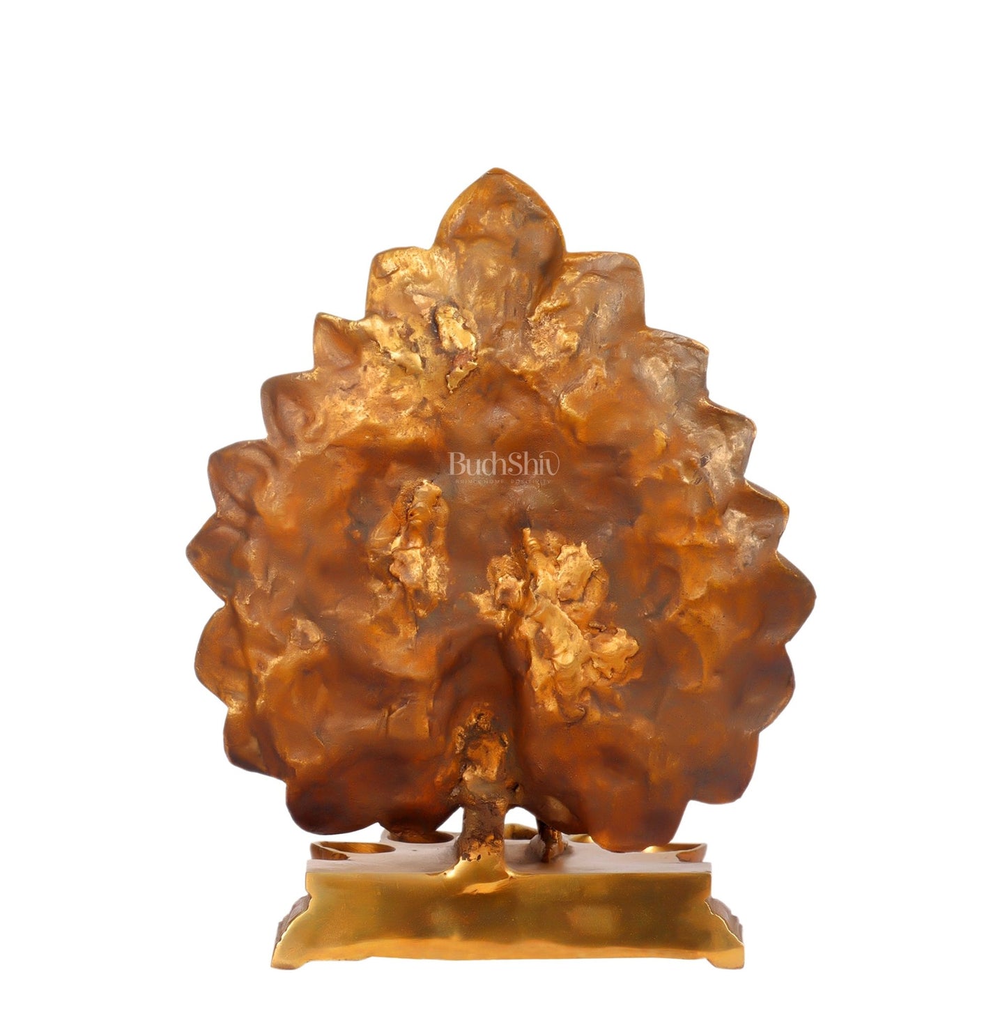 Antique Finish Large Brass Peacock Panchdeep | Exquisite Home Decor 12.5 " - Budhshiv.com