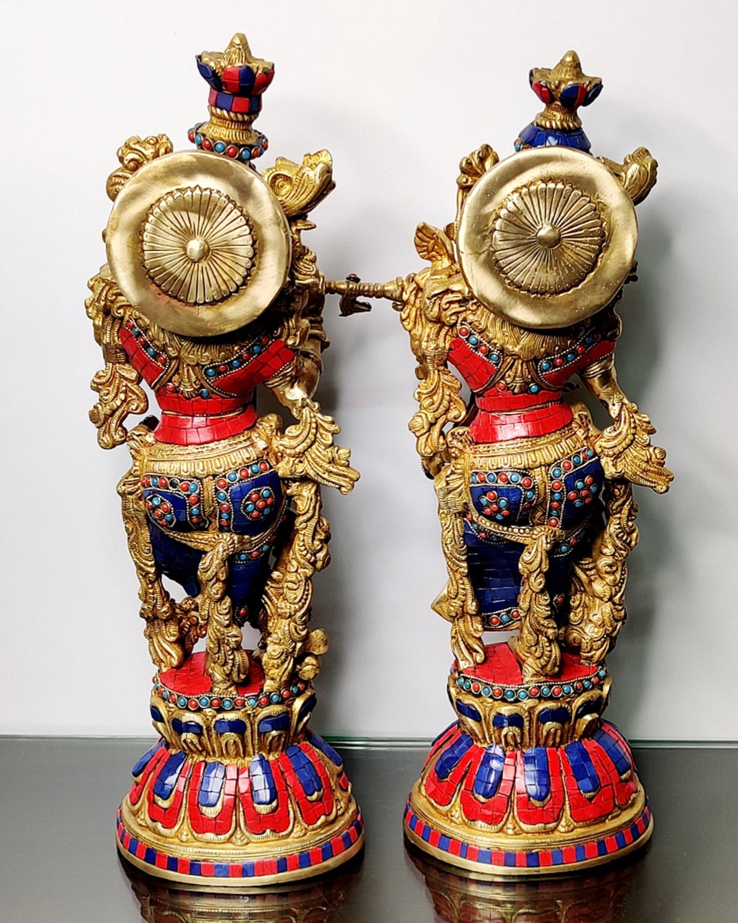 Beautiful Radha Krishna Statues - Perfect Pair - 21 inch - Budhshiv.com