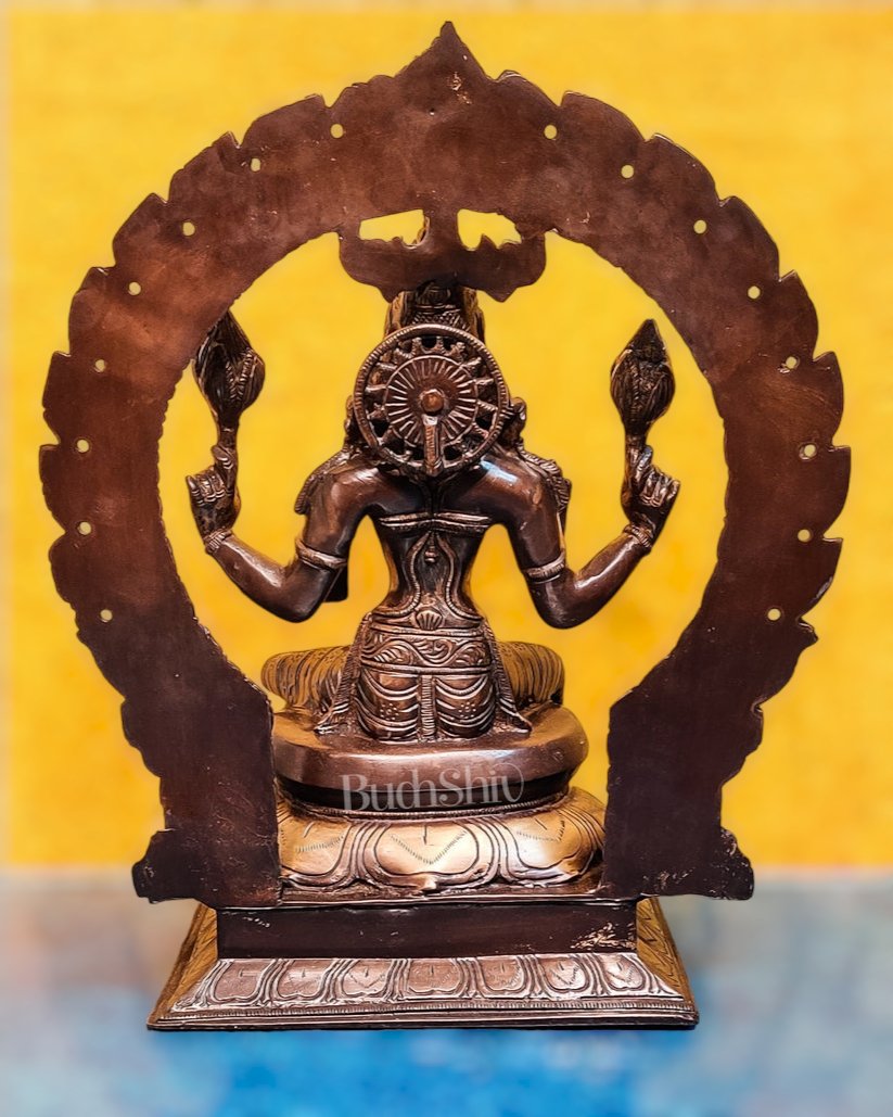 Brass Antique Ganesha Lakshmi - 18 inches | BudhShiv - Budhshiv.com