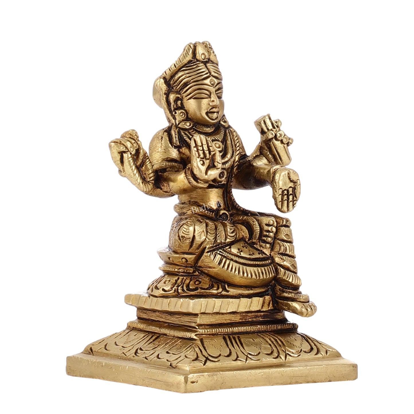 Brass Balambika Devi Idol for Pooja Room | Height 4 inch | balambigai vigraha - Budhshiv.com