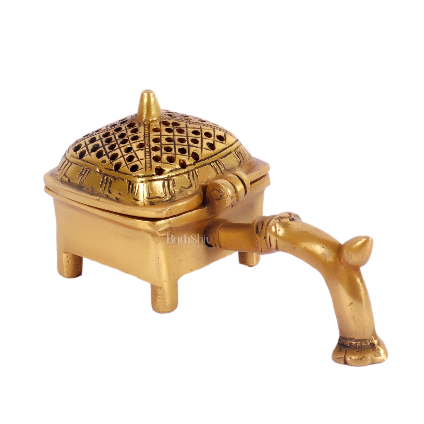 Brass Dhoop burner lobandaan 6" - Budhshiv.com