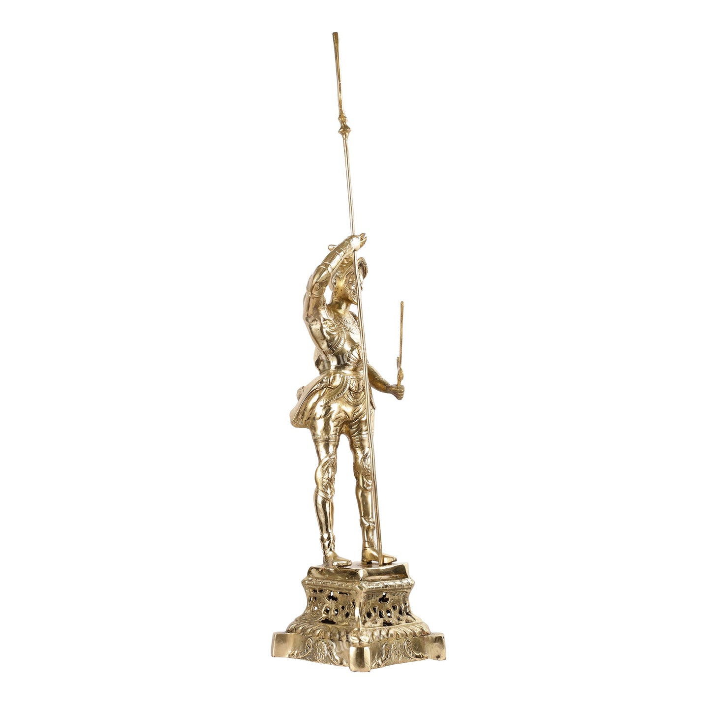 Brass Handcrafted Roman Soldier Showpiece Statue - 30 Inch - Budhshiv.com