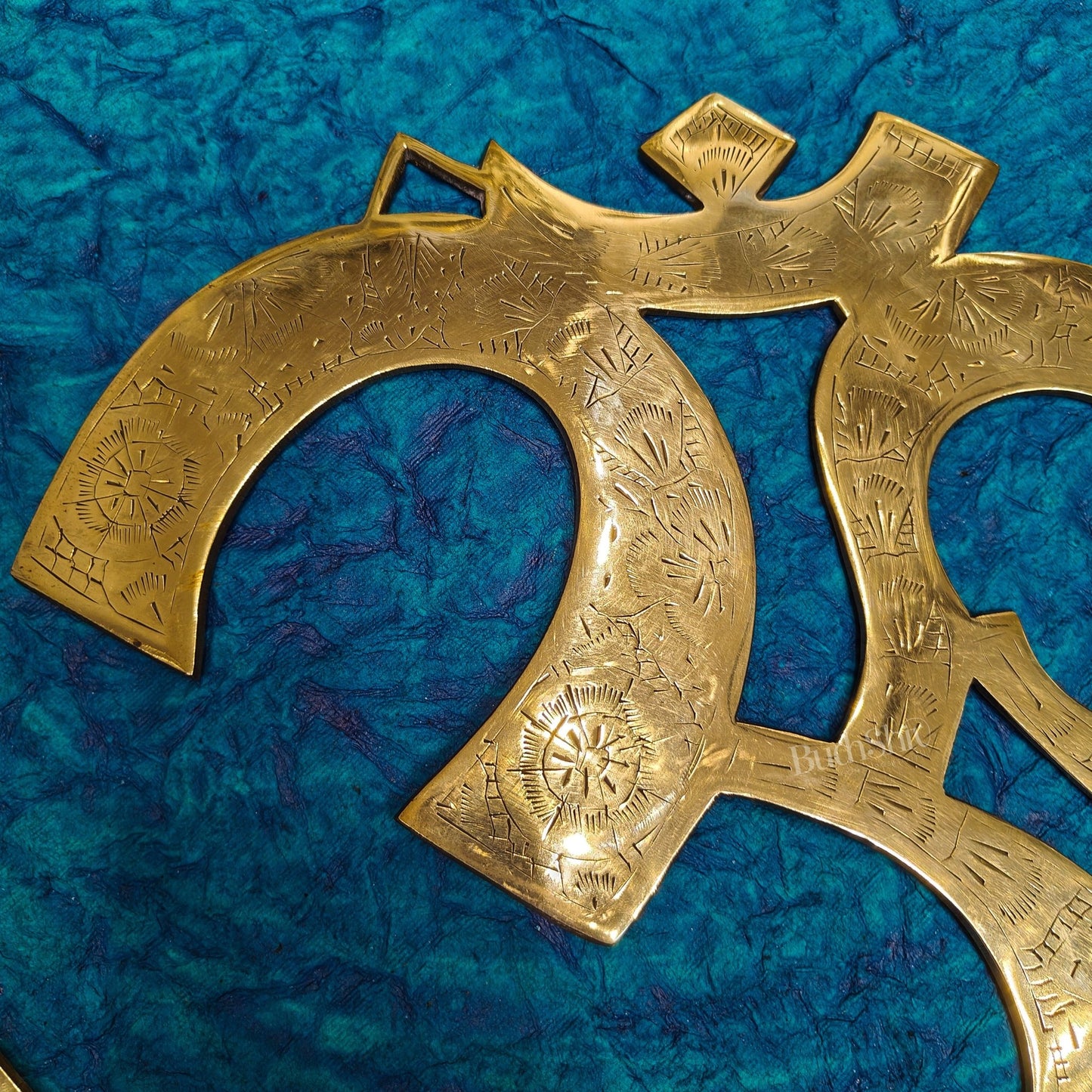 Brass Om Wall hanging 12" - Budhshiv.com