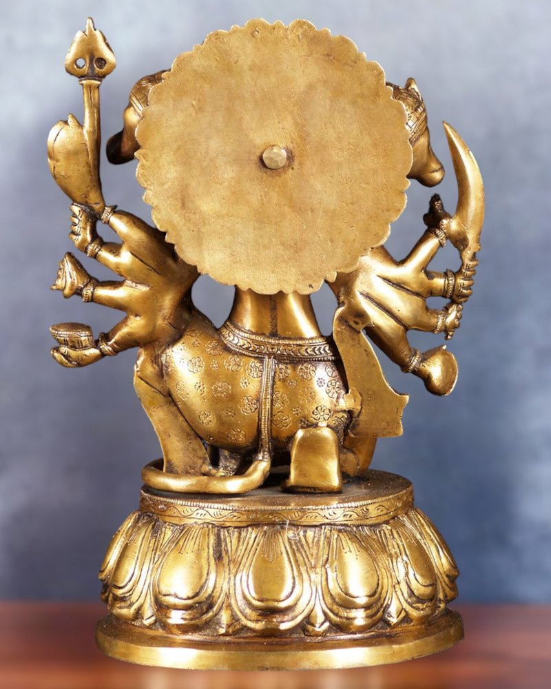 Brass Panchmukhi Hanuman 13" - Budhshiv.com
