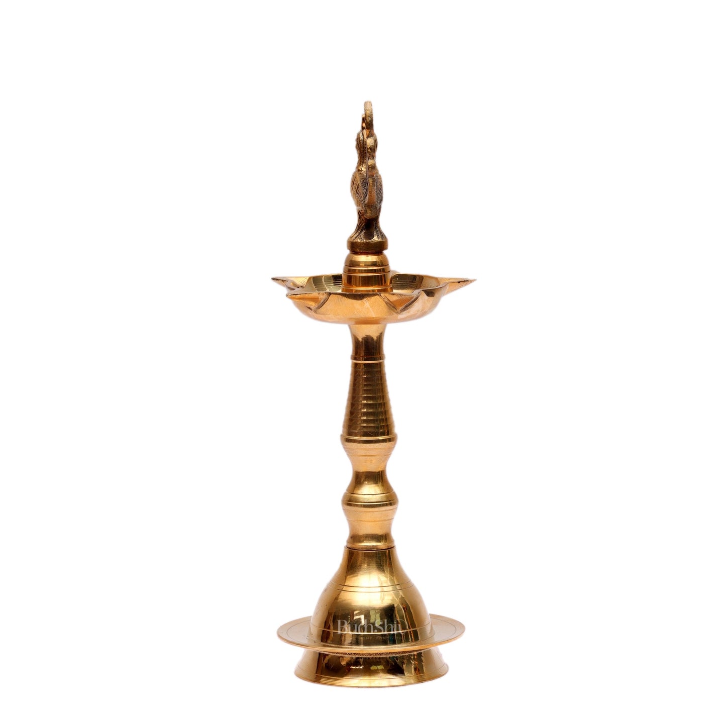 Brass Peacock Lamp 11" - Budhshiv.com