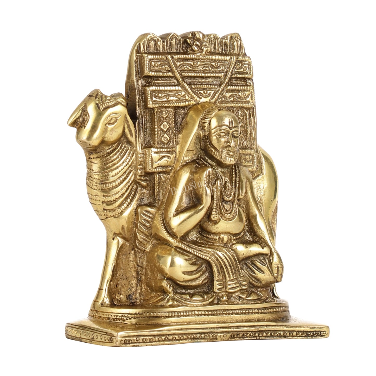 Brass Raghavendra Swamy idol 5.5 inch - Budhshiv.com