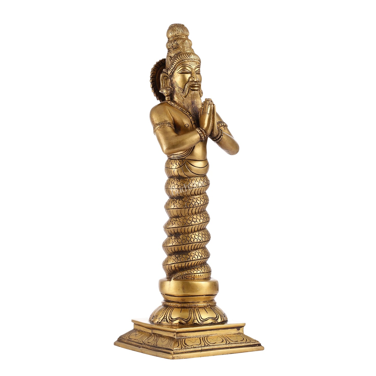 Brass Sage Patanjali Idol | Height 17.5 inch - Budhshiv.com