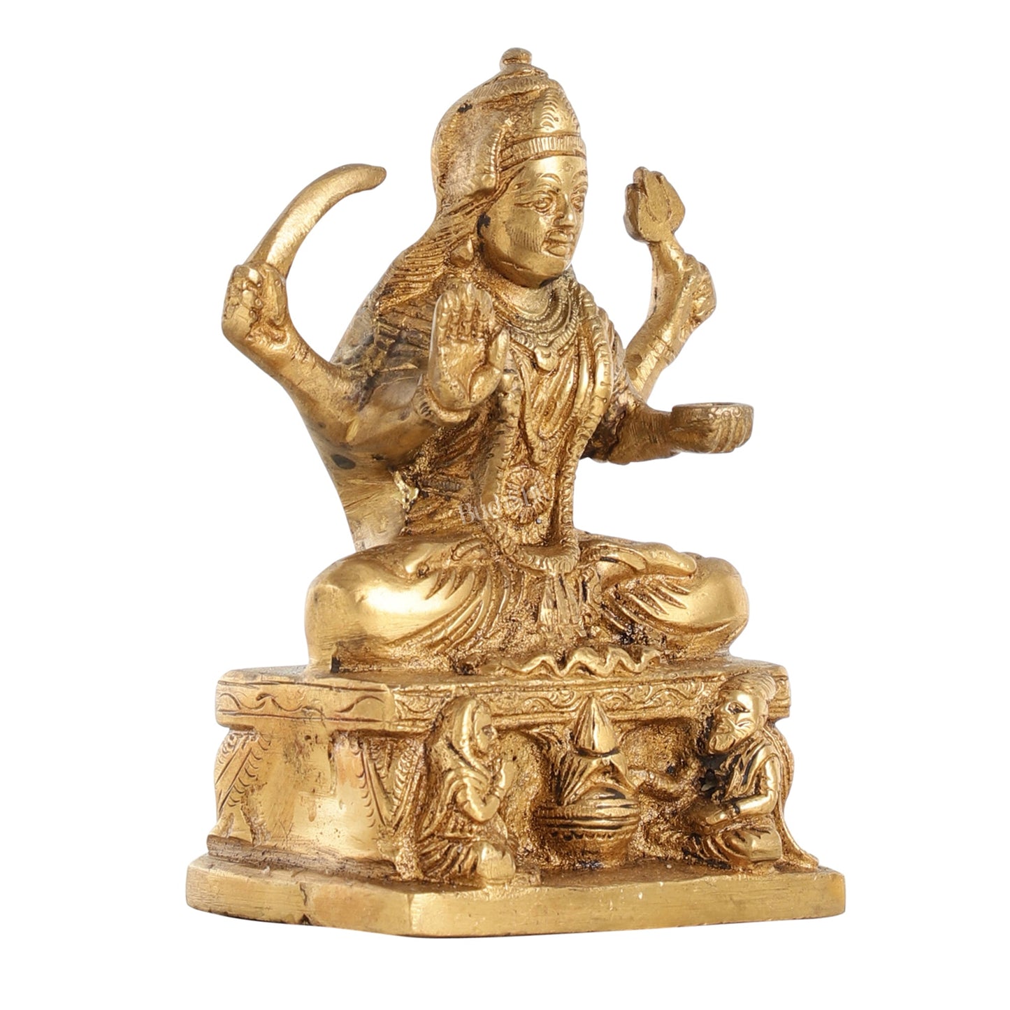Brass Santoshi Mata Idol - 5.5 Inch - Budhshiv.com