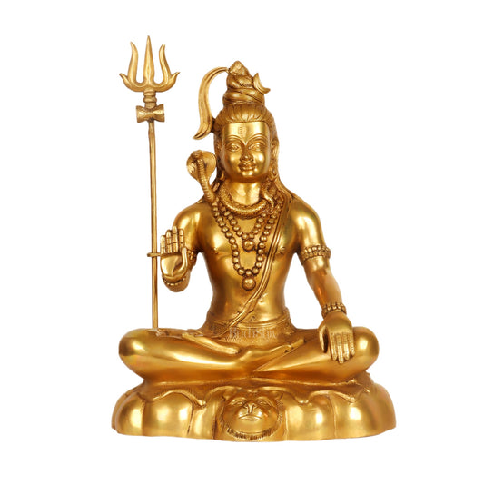 Brass Shiva murti 20 inch - Budhshiv.com
