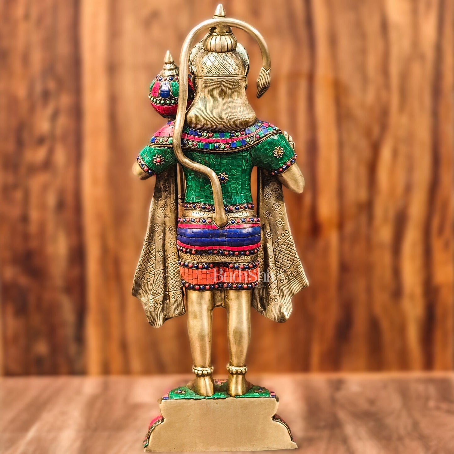 Brass Standing Hanuman Statue 27" - Budhshiv.com