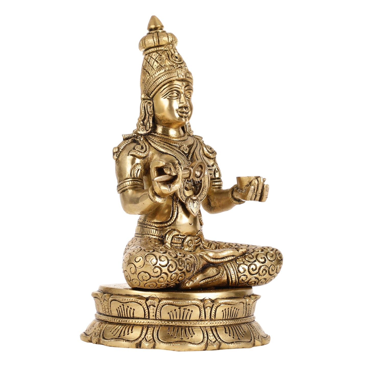 Brass Superfine Annapurna/Annapoorna Ma Idol - 11.5 Inch - Budhshiv.com