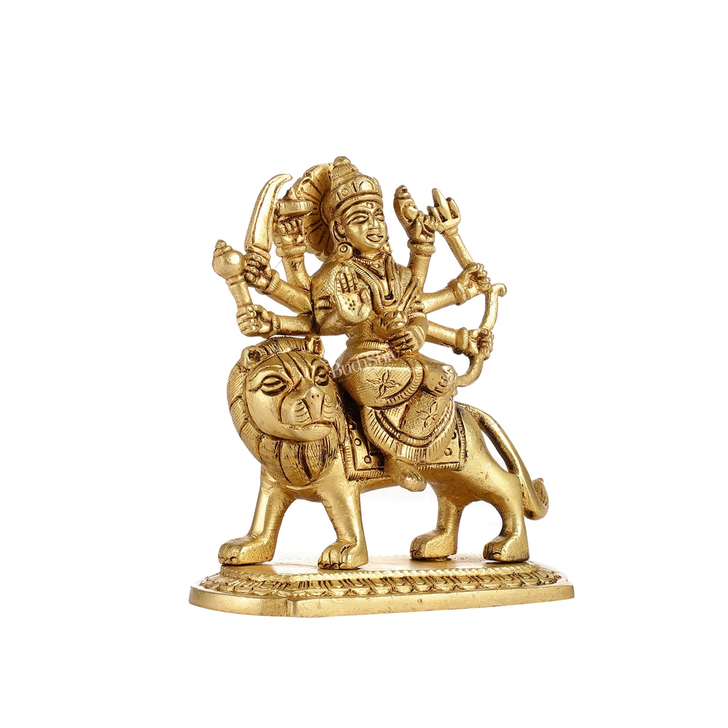 Brass Superfine Goddess Durga Idol | Height 4.5 inch - Budhshiv.com