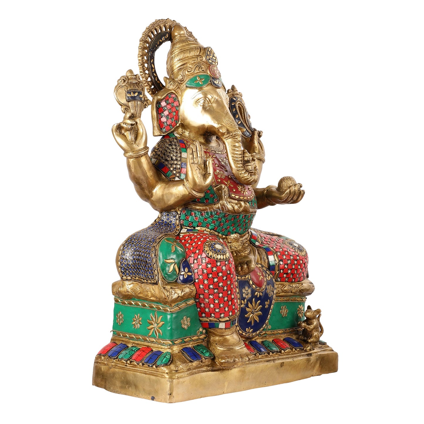 Brass Superfine large 24 inch Ganesha idol - Budhshiv.com