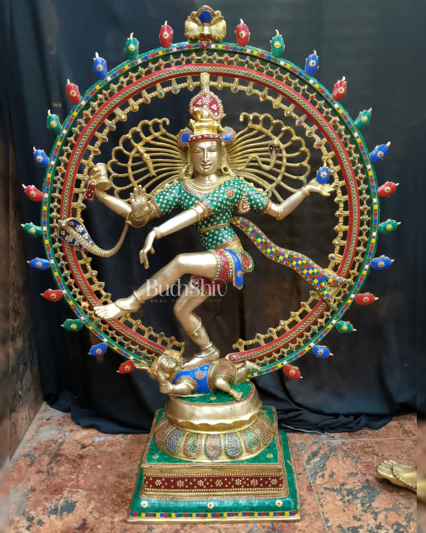 Brass Superfine Large Nataraja 46" - Budhshiv.com